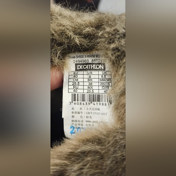 Decathlon Quechua sh500 x-warm.mid boots - Picture 4 of 4